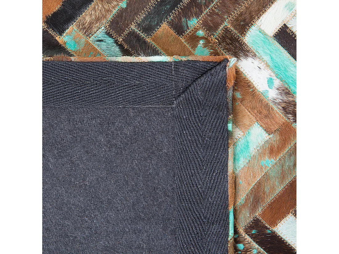 Rug AMASYA Brown 140 x 200 cm Leather