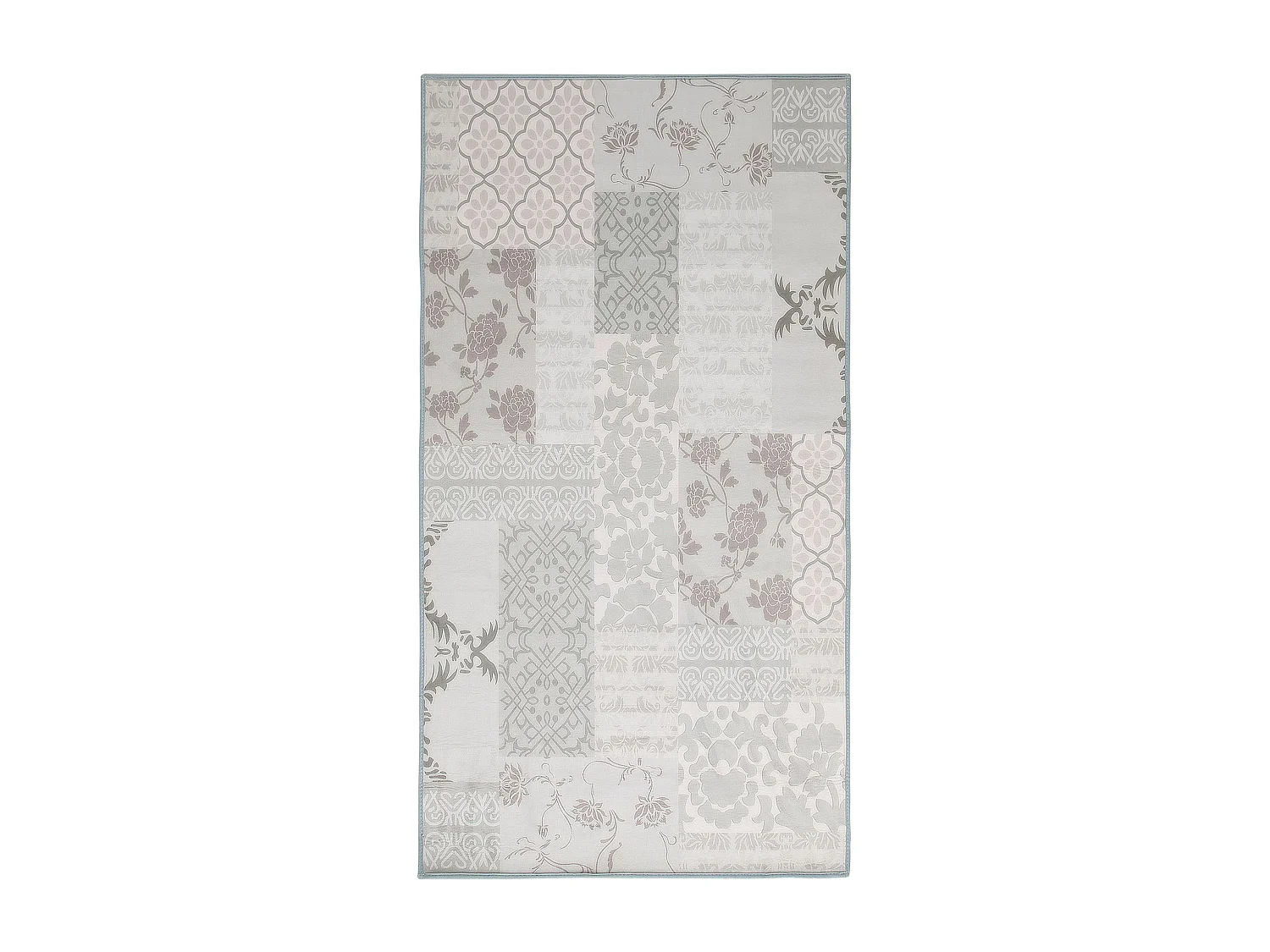 Teppich grau / rosa mit orientalischem Ornamente Muster 80 x 150 cm Ballica II