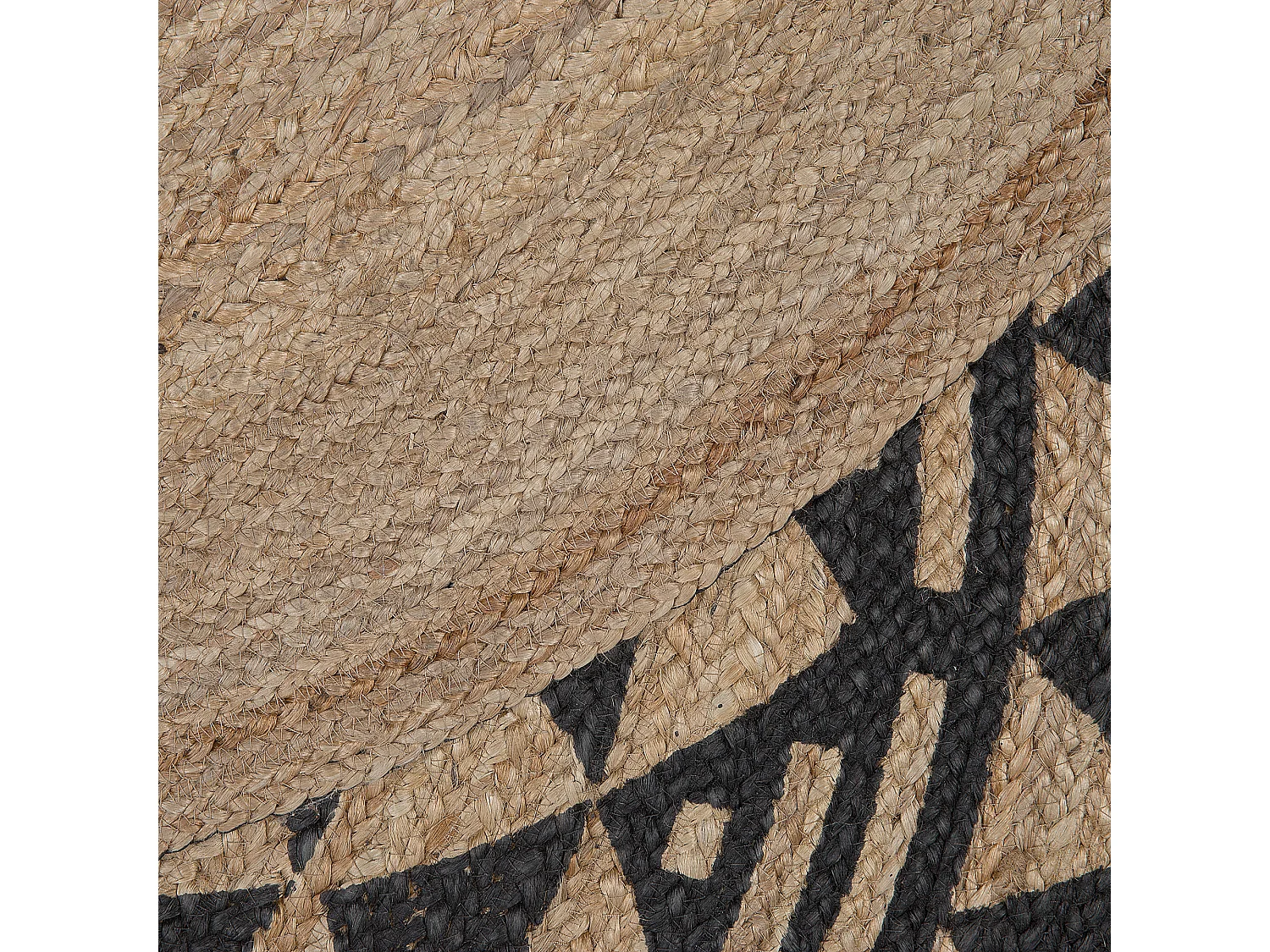 Tapis rond noir et beige 120 cm ALAKIR