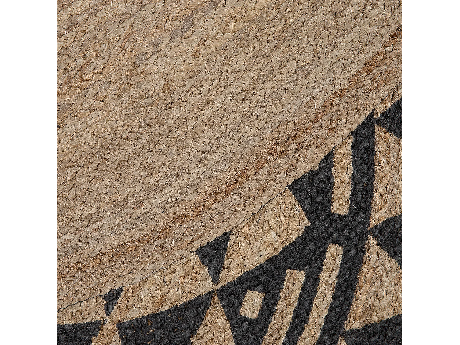 Vloerkleed jute zwart ⌀ 120 cm ALAKIR