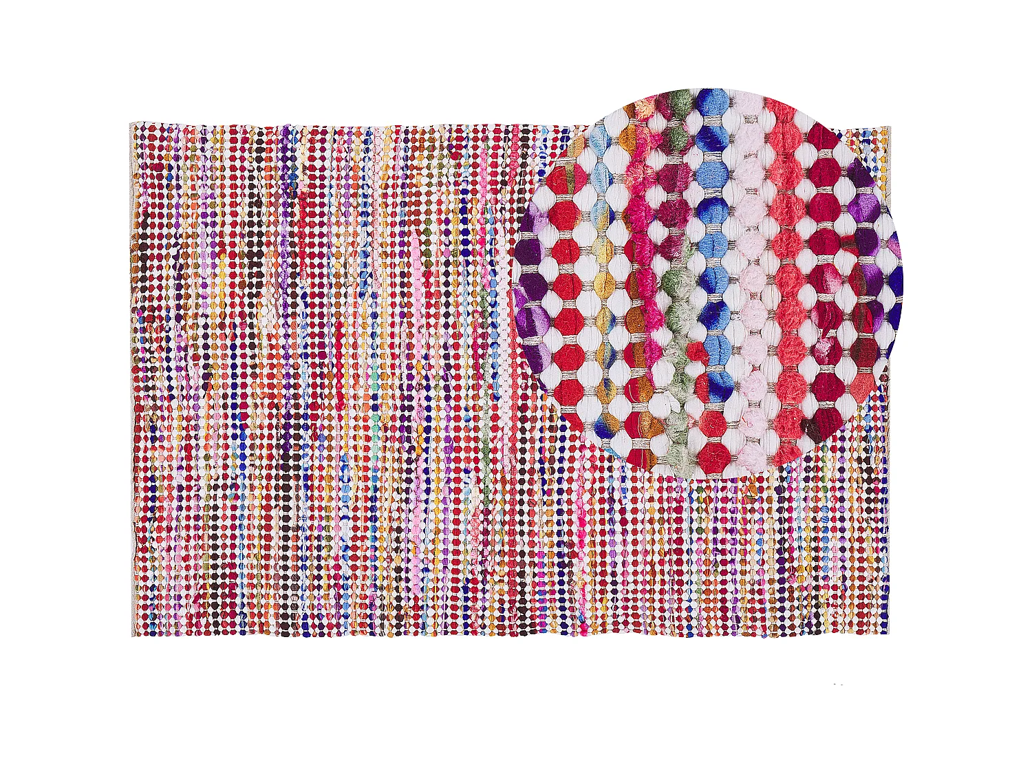 Rechteckiger Teppich bunt 160 x 230 cm moderner Stil Belen