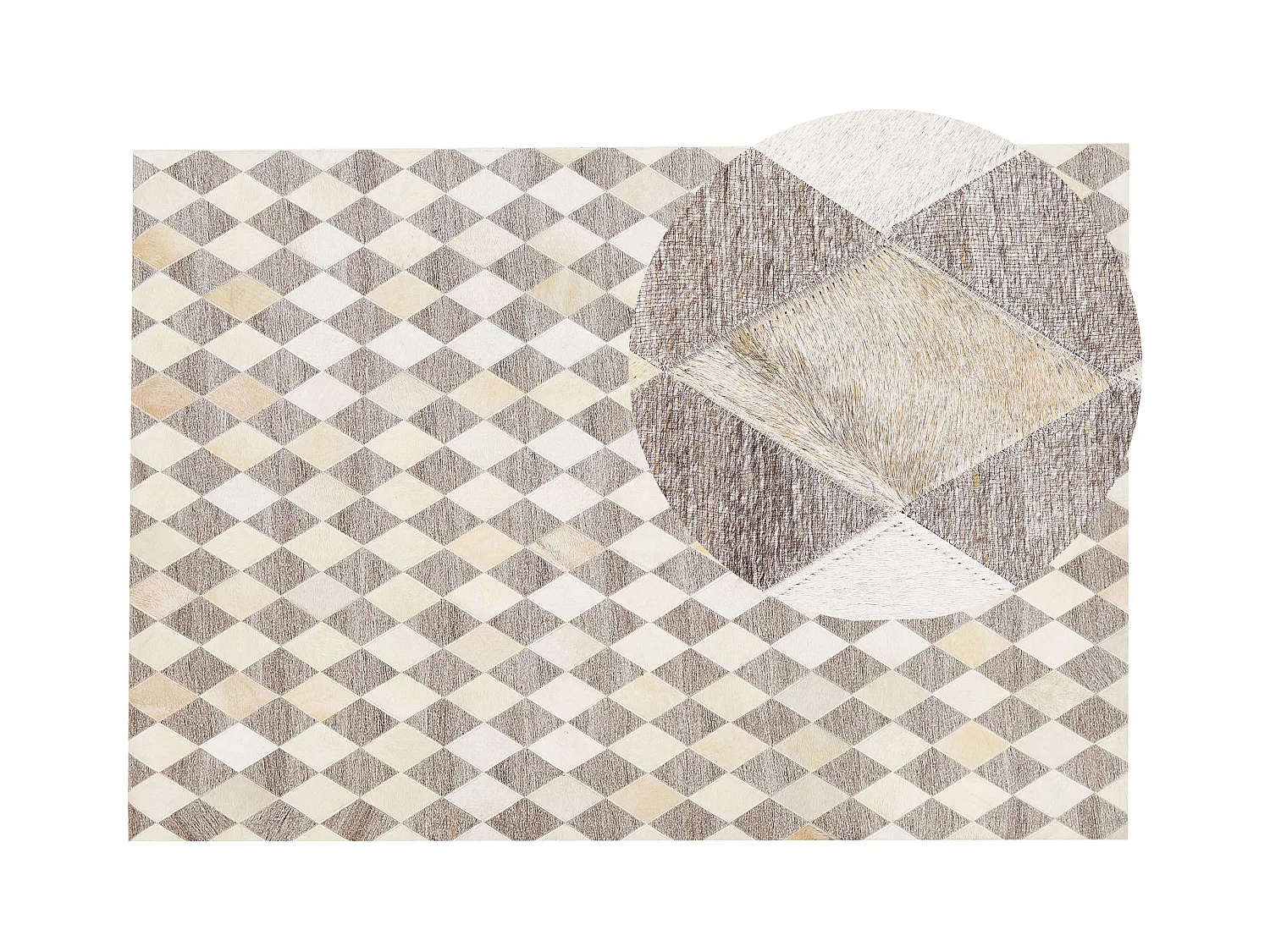 Tapis SESLICE Beige 160 x 230 cm Cuir