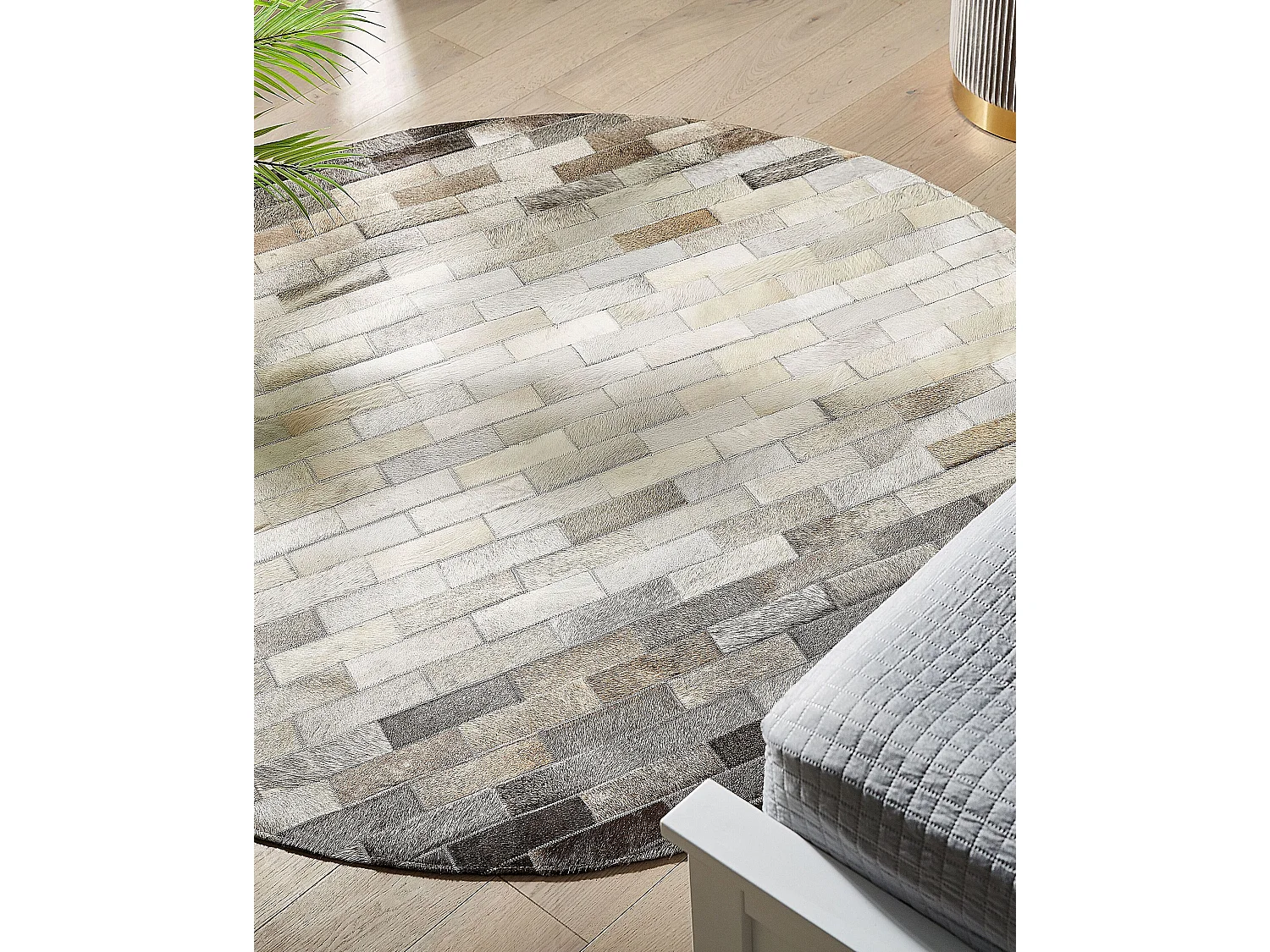 Tapete DUTLAR ø 140 cm Pele Creme