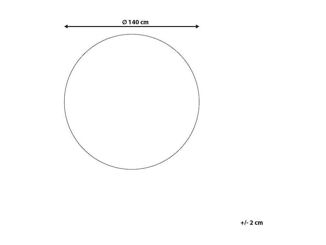 Tapete DUTLAR ø 140 cm Pele Creme
