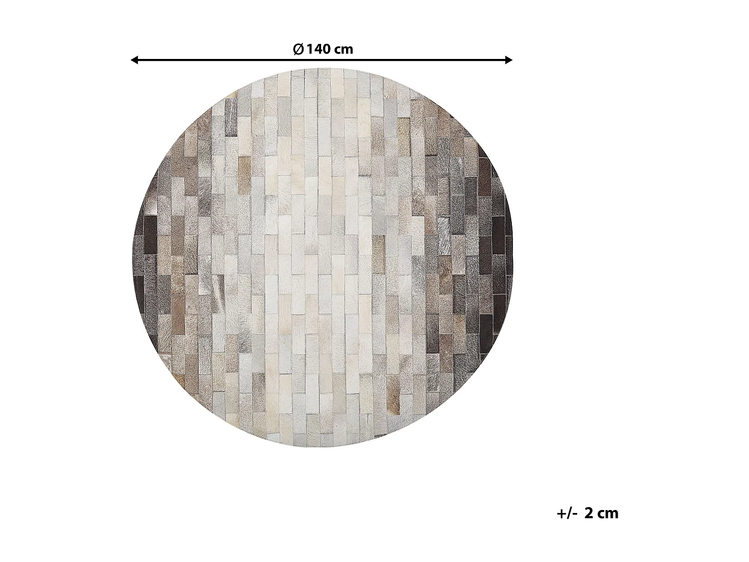 Vloerkleed DUTLAR ø 140 cm Leer Beige
