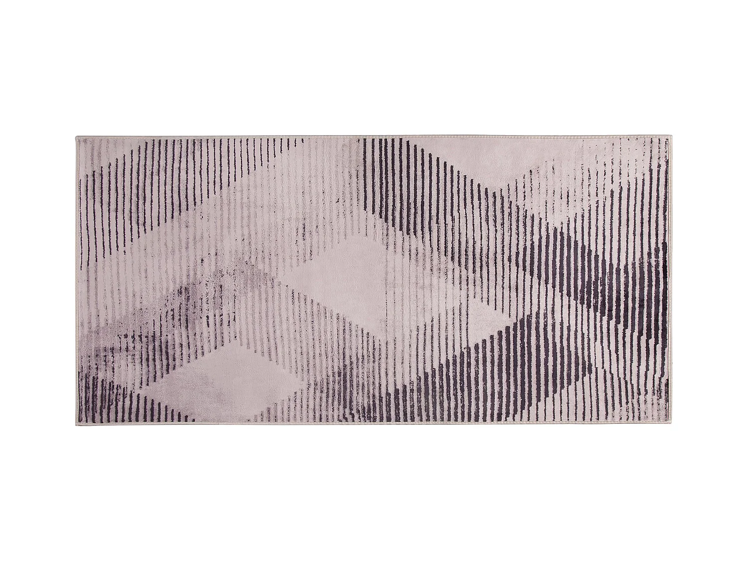 Teppich rosa 80 x 150 cm geometrisches Muster Kurzflor KALE