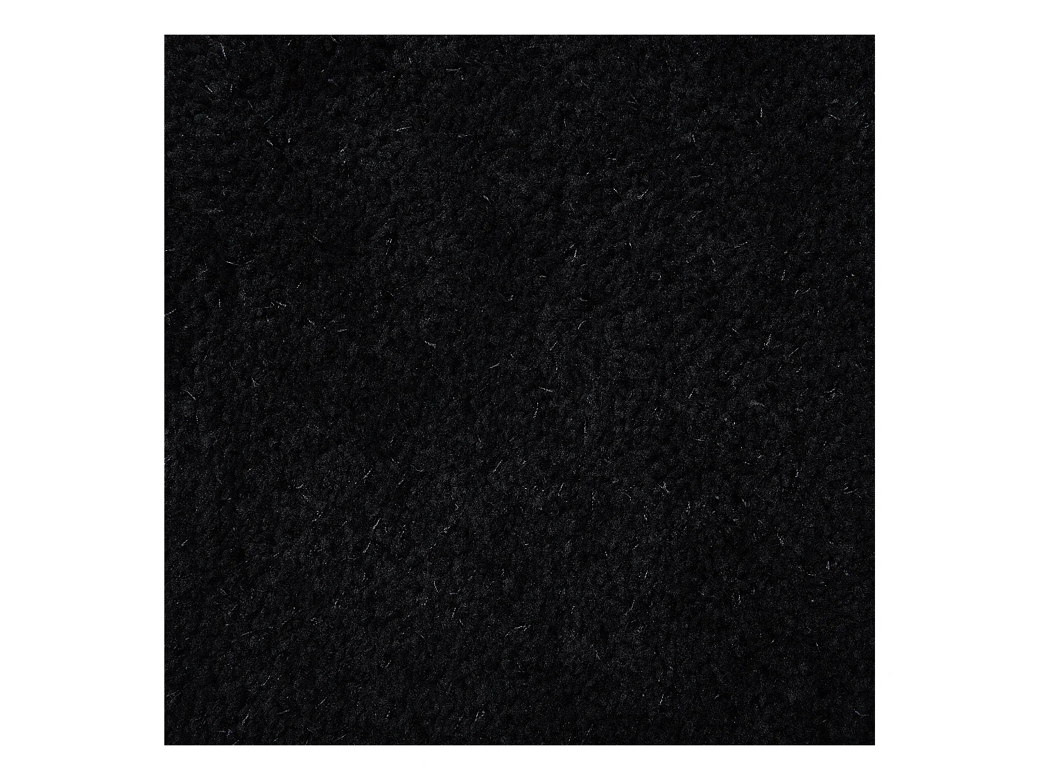 Läufer Teppich rund ⌀ 140 cm schwarz getuftet Shaggy Hochflor Modern Demre