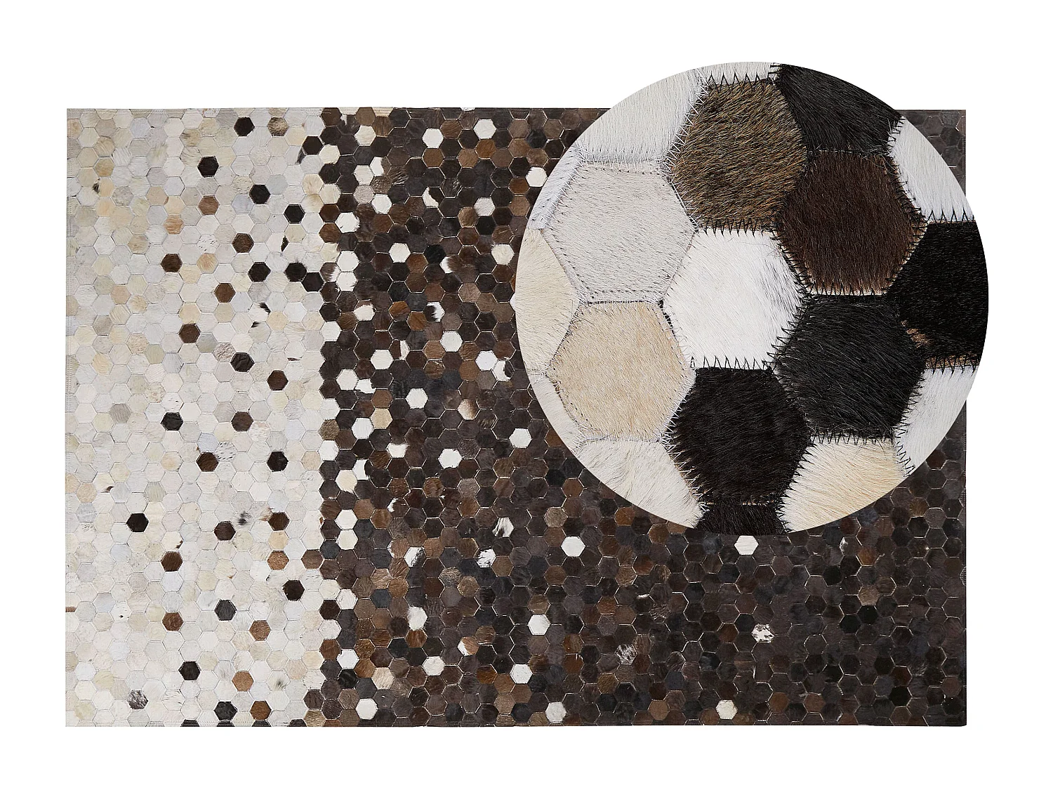 Tapis EYIM 140 x 200 cm Cuir Marron
