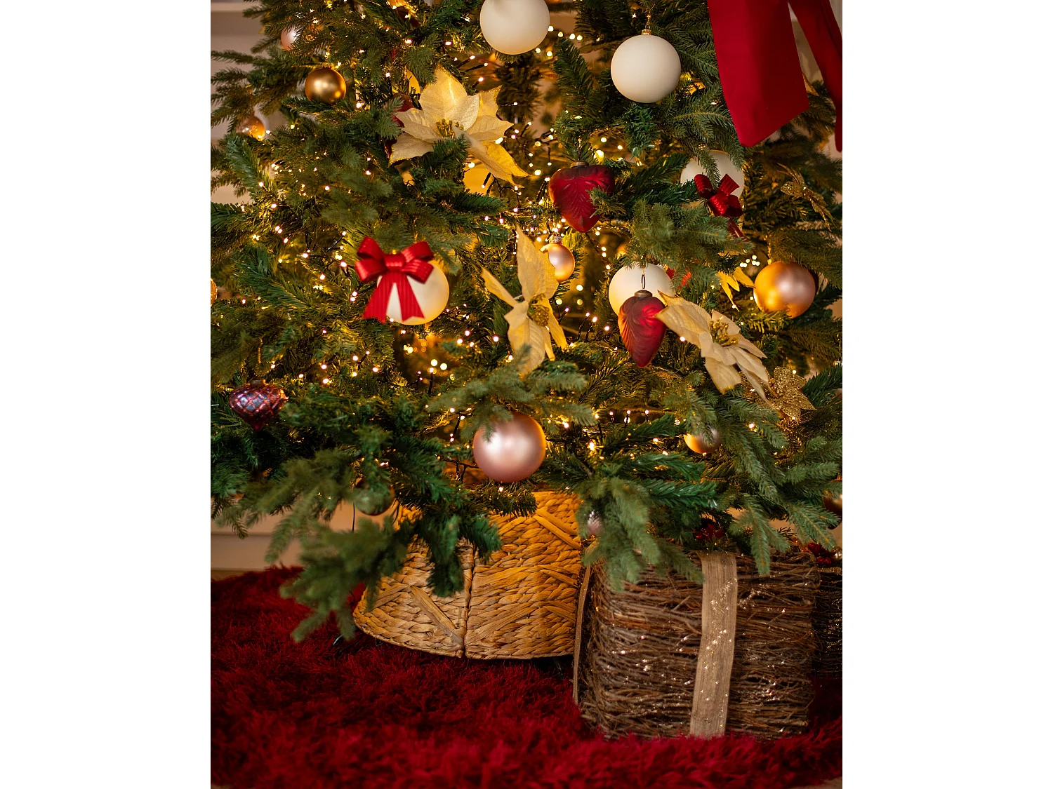 Teppich rot ⌀ 140 cm Shaggy CIDE