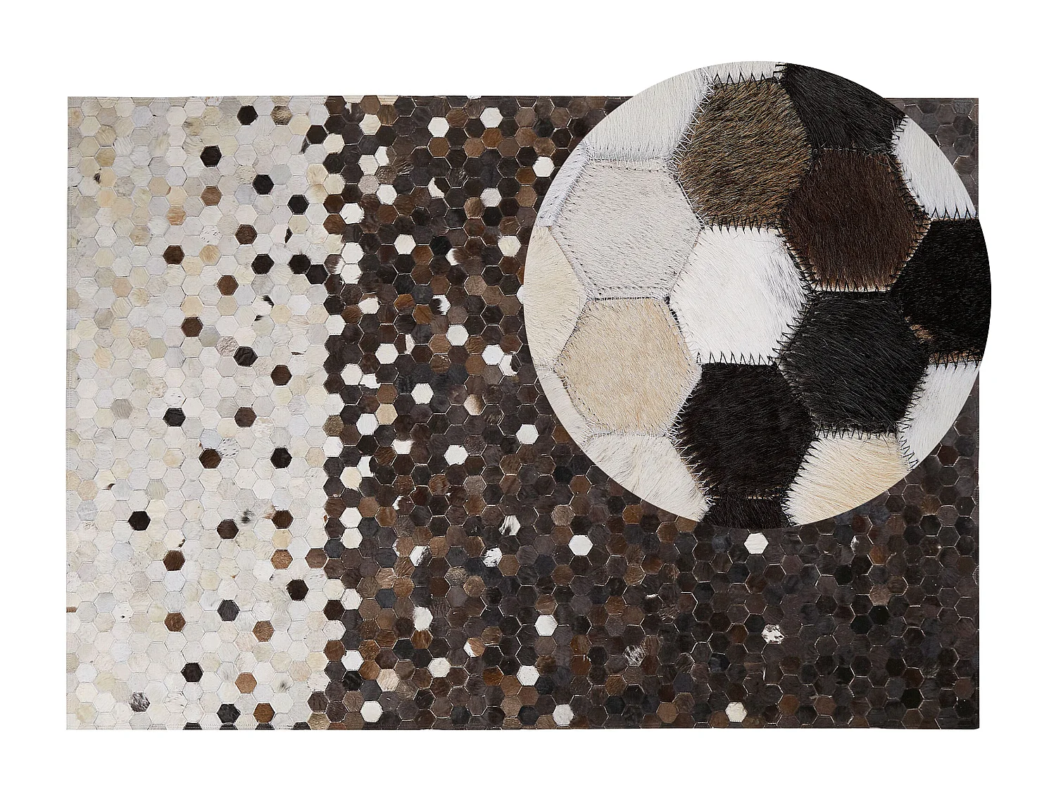 Tapis EYIM 160 x 230 cm Cuir Marron