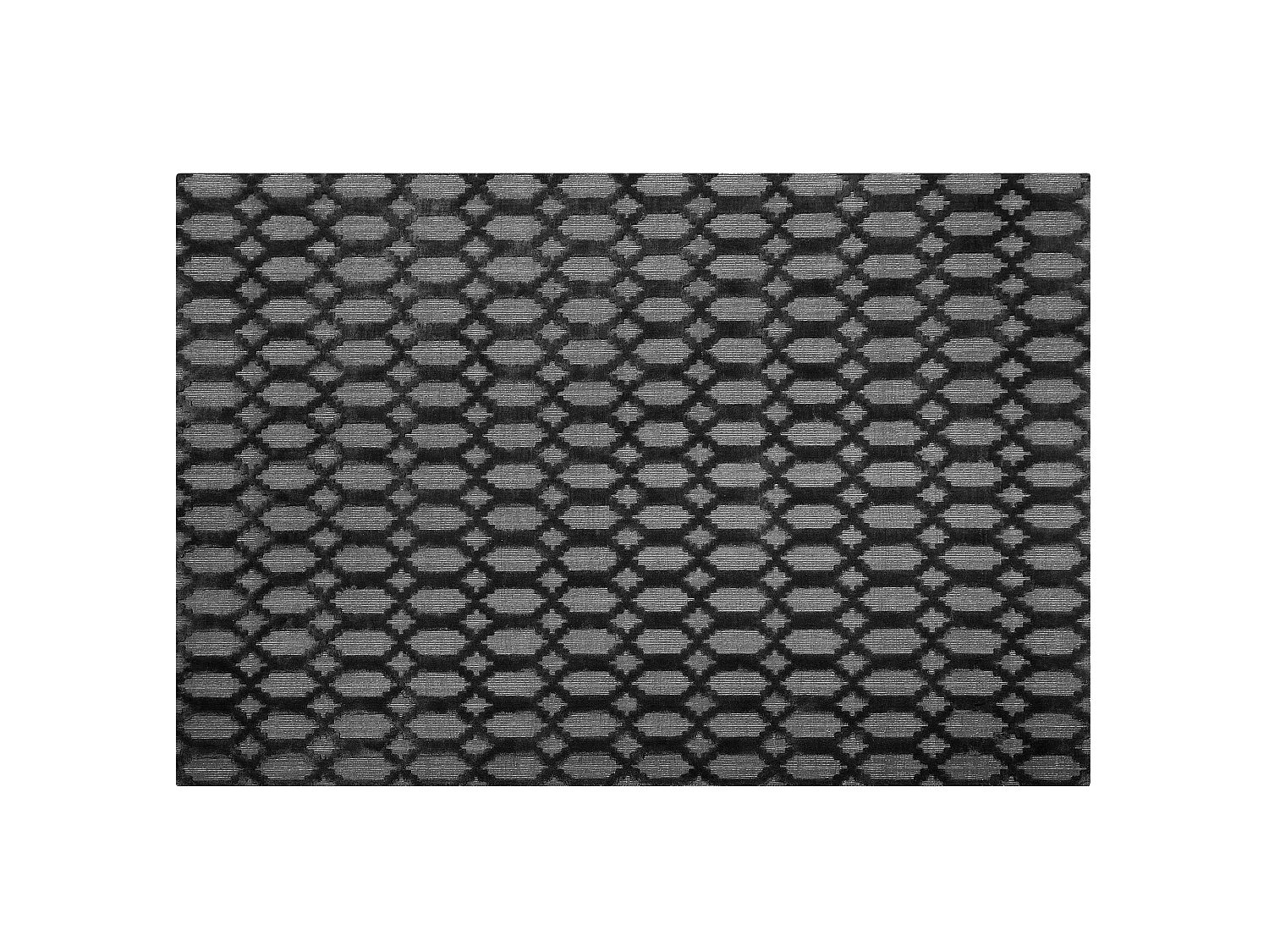 Alfombra de viscosa gris oscuro/negro 140 x 200 cm CIZRE