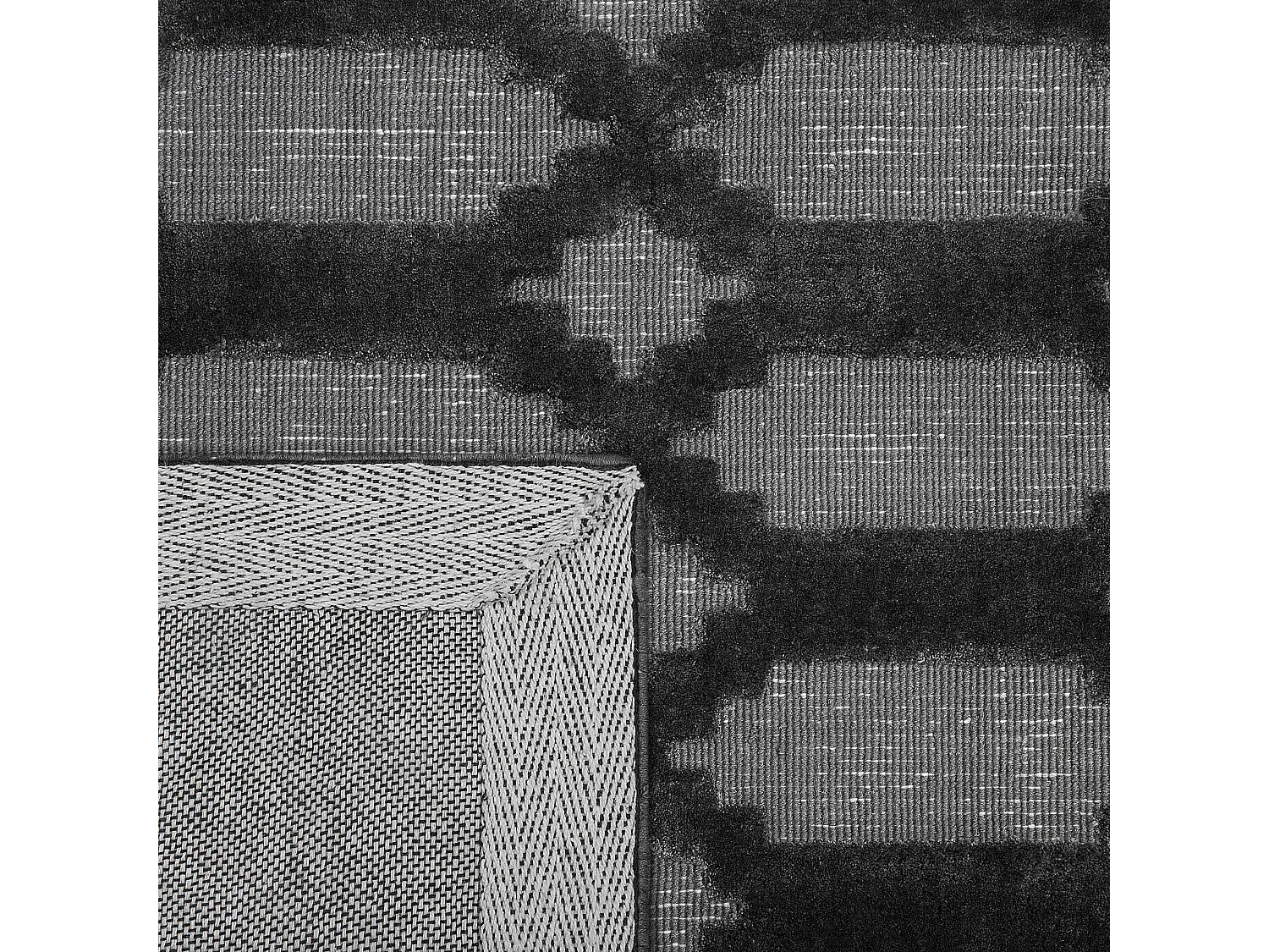 Tappeto grigio scuro 140 x 200 cm a pelo corto CIZRE