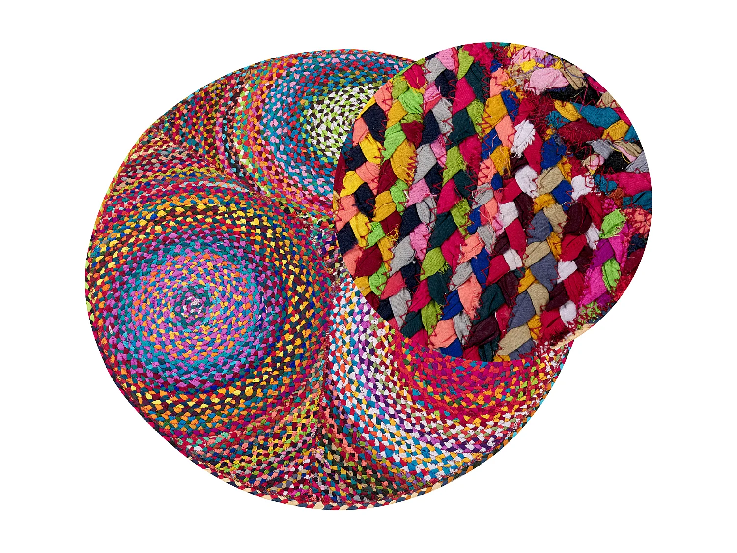 Tappeto tondo in cotone ⌀ 140 cm multicolore LADIK
