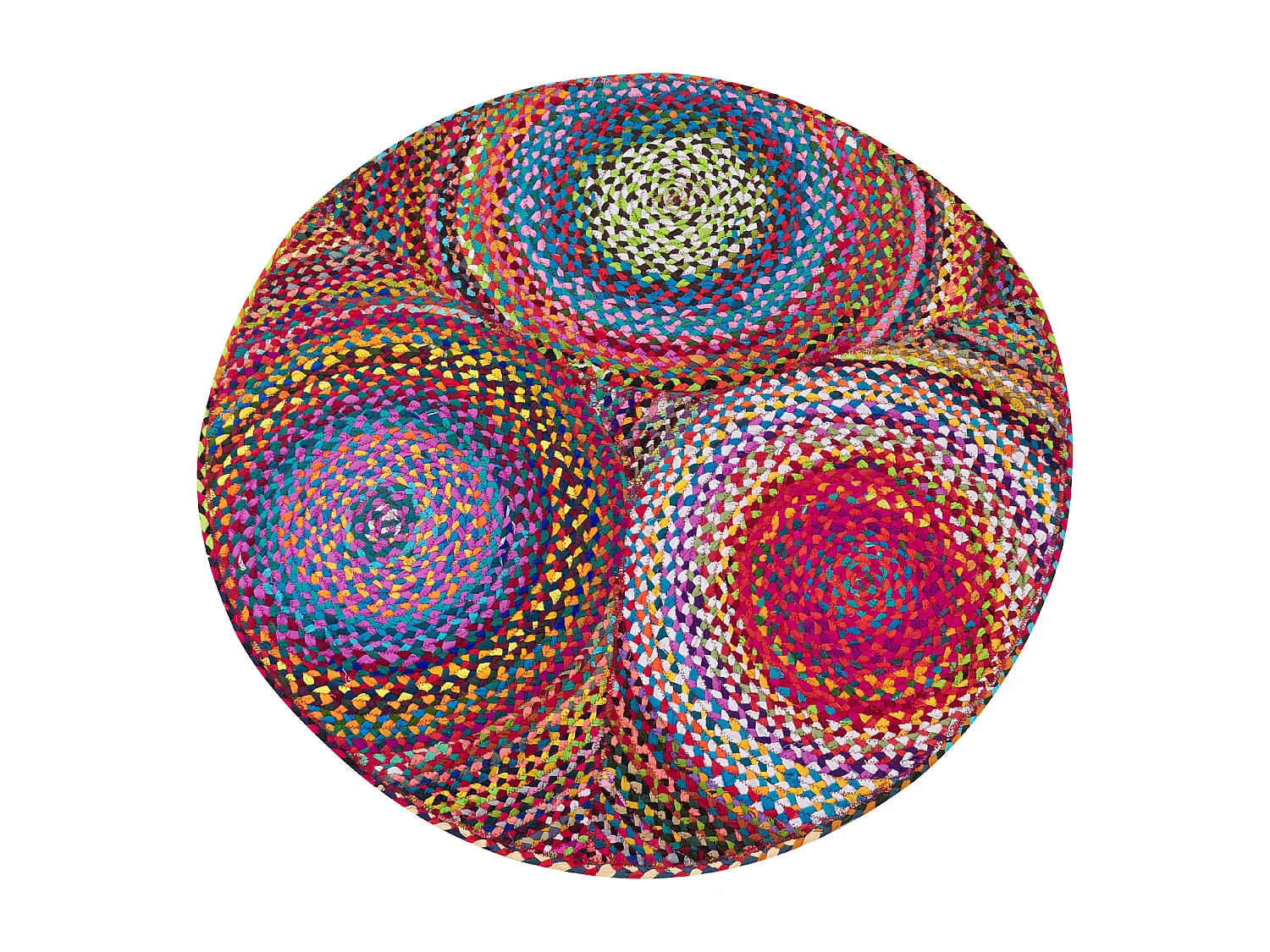 Vloerkleed katoen multicolor ⌀ 140 cm LADIK