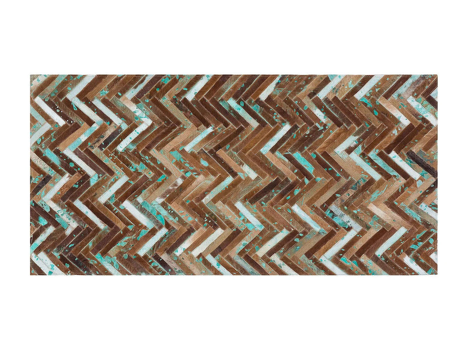 Tapis AMASYA Marron 80 x 150 cm Cuir