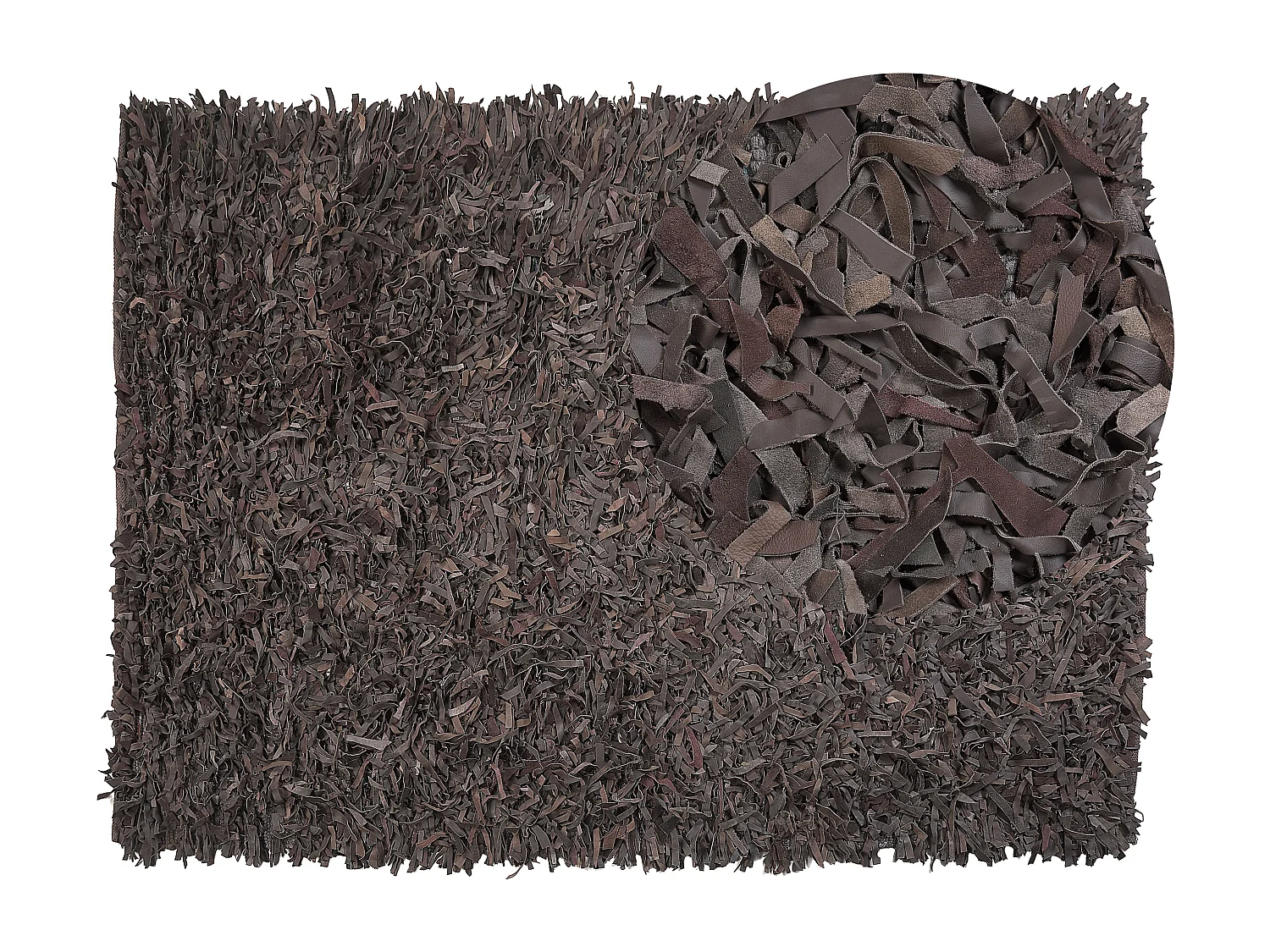 Tapis MUT Marron foncé 160 x 230 cm Cuir