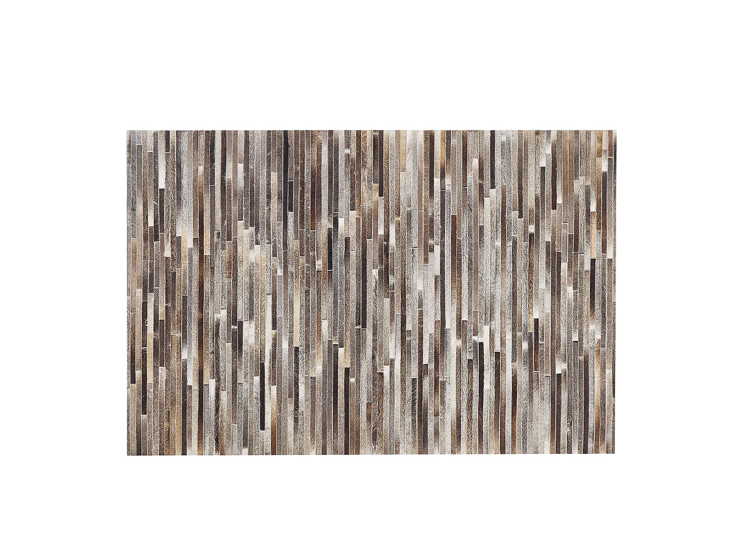 Vloerkleed TUZLUCA 140 x 200 cm Leer Grijs