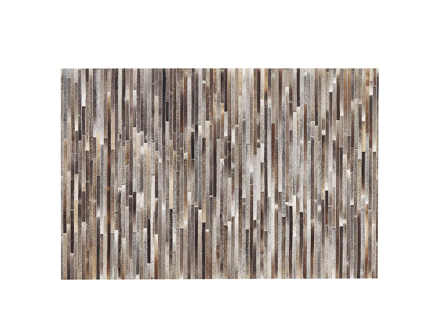 Vloerkleed TUZLUCA 140 x 200 cm Leer Grijs