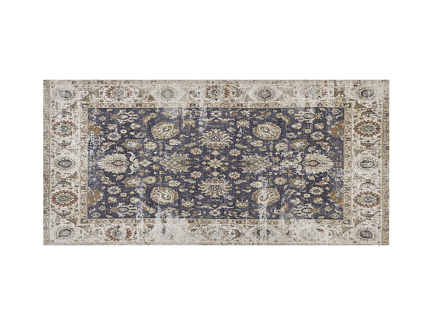 Tappeto a pelo corto blu e beige 80 x 150 cm PELITLI