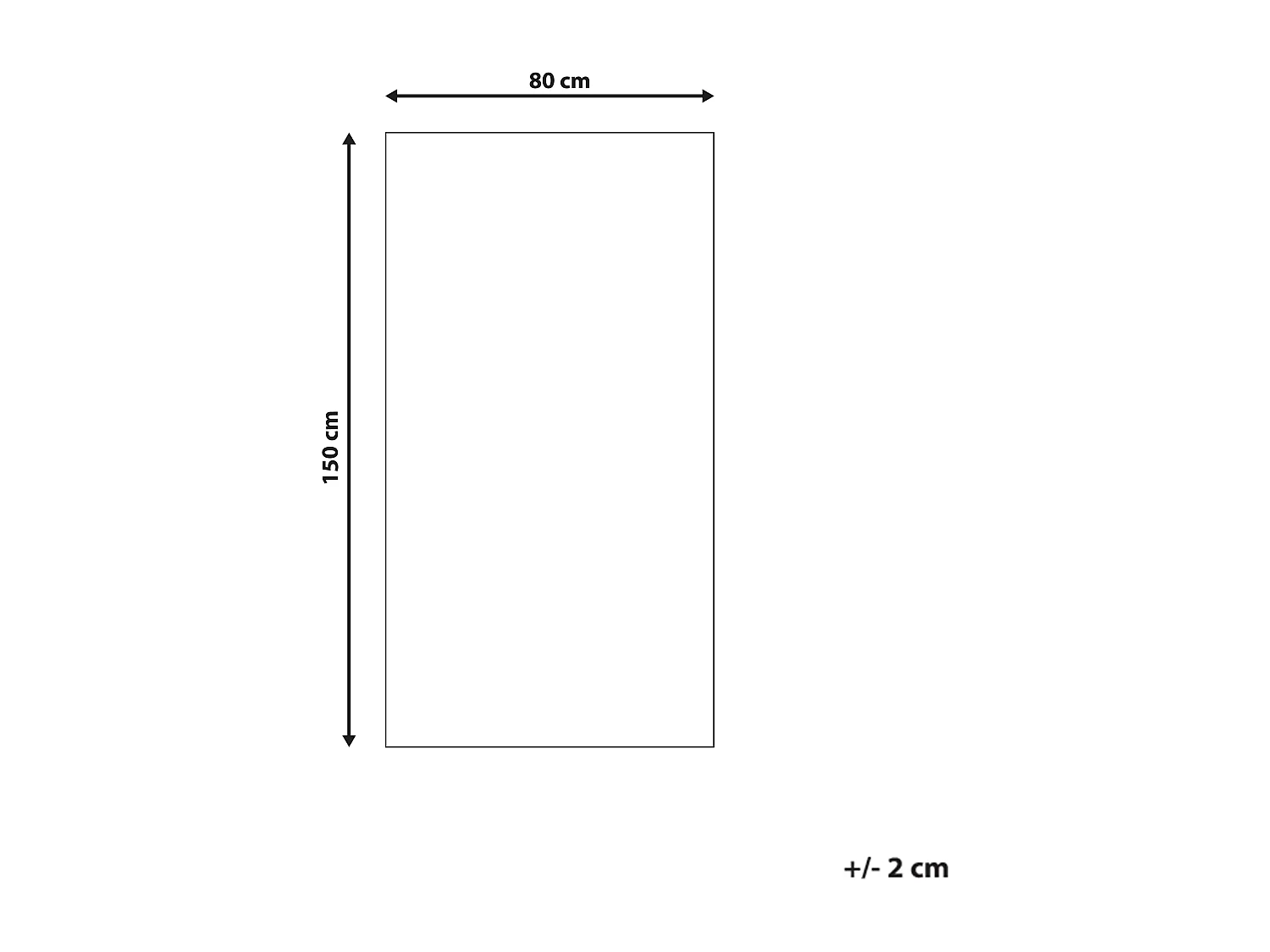 Vloerkleed polyester wit 80 x 150 cm CIDE