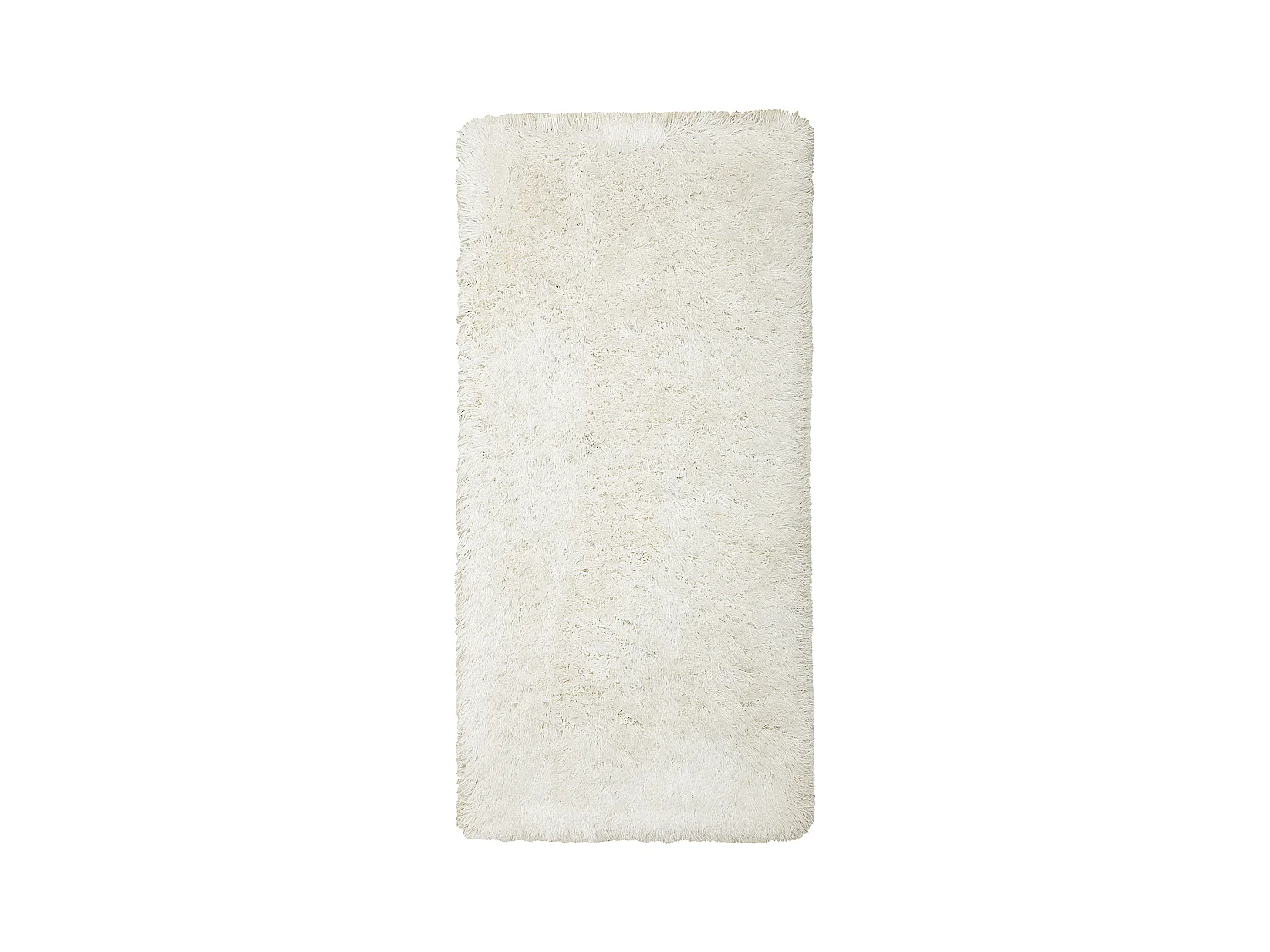 Tappeto shaggy rettangolare bianco 80 x 150 cm CIDE