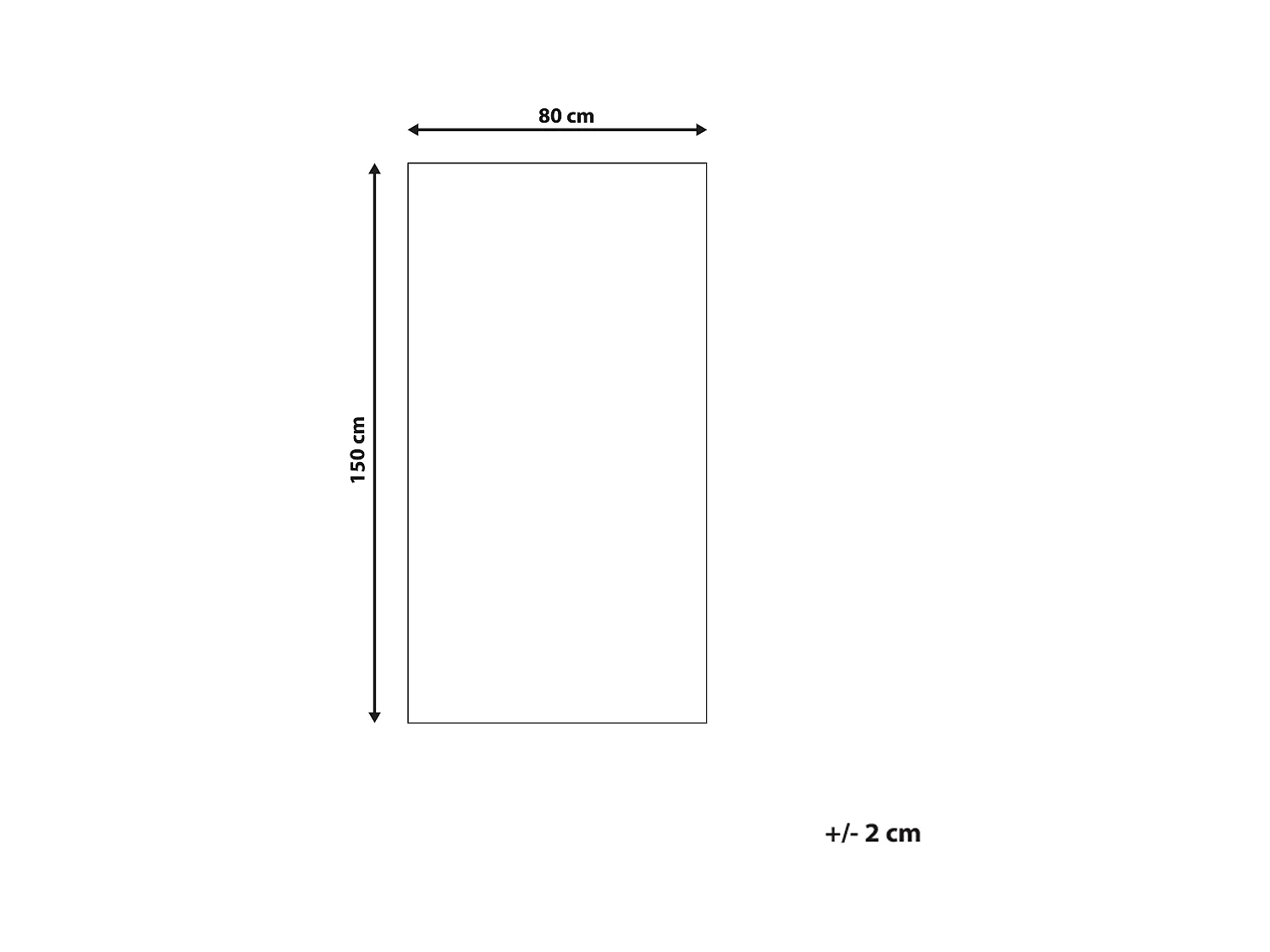 Eleganter weißer Teppich aus Polyester Hochflor 80 x 150 cm Cide