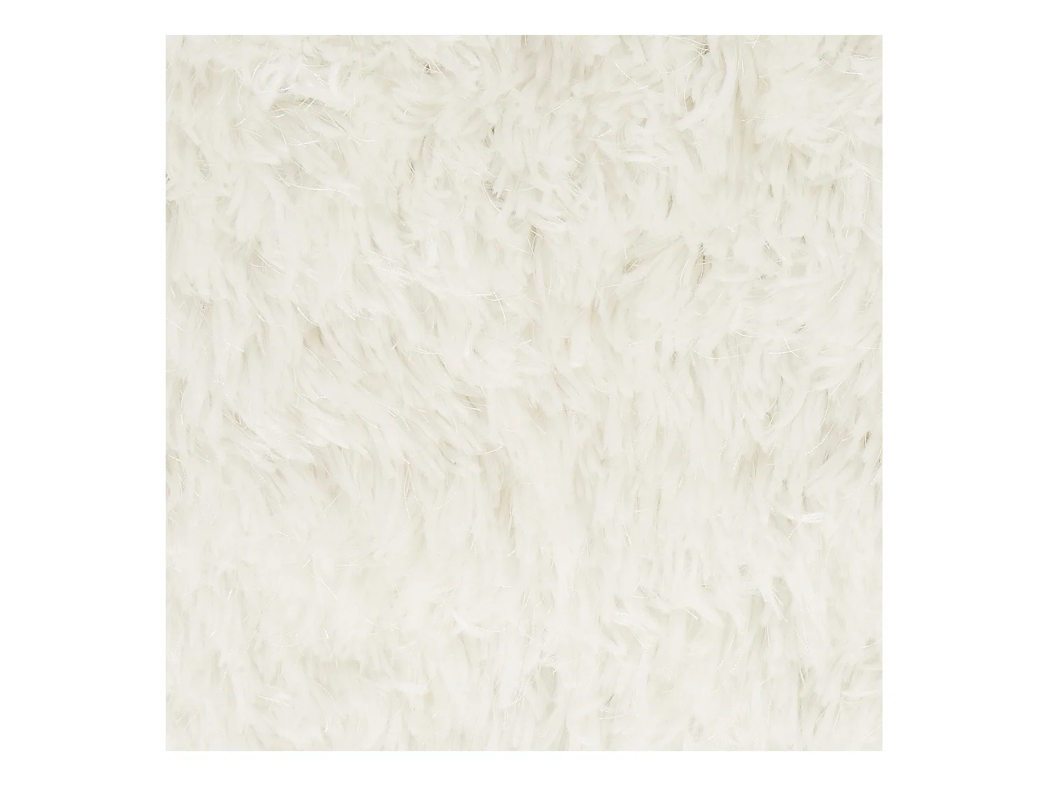 Eleganter weißer Teppich aus Polyester Hochflor 80 x 150 cm Cide