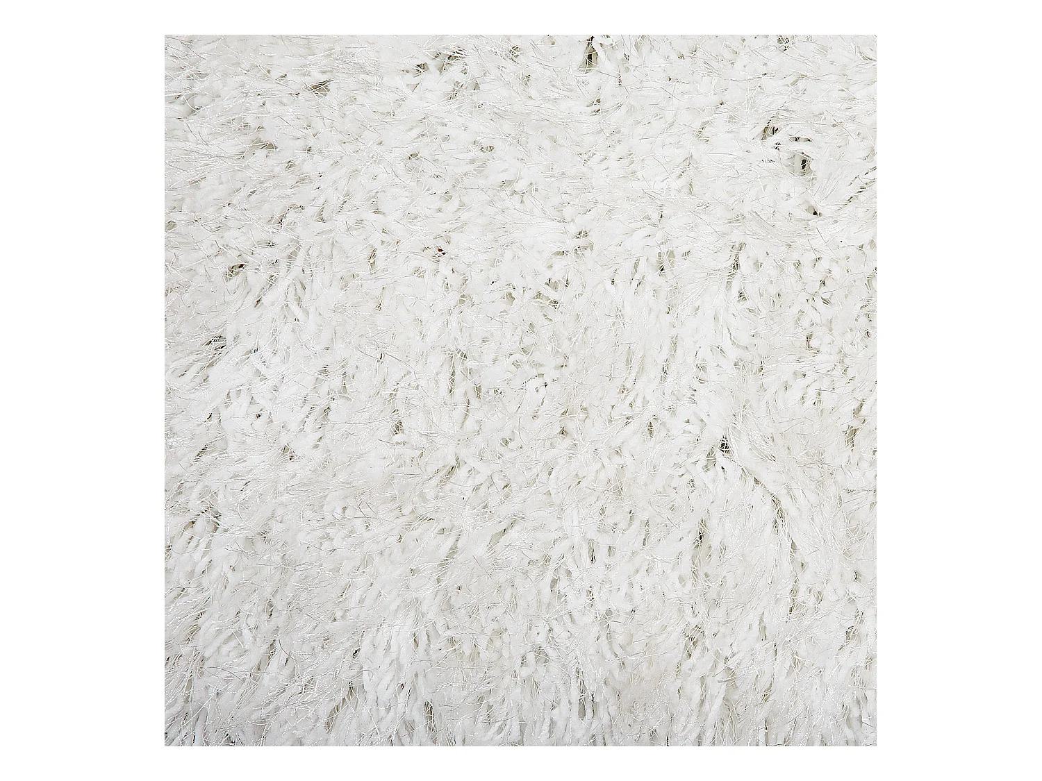 Eleganter weißer Teppich aus Polyester Hochflor 80 x 150 cm Cide