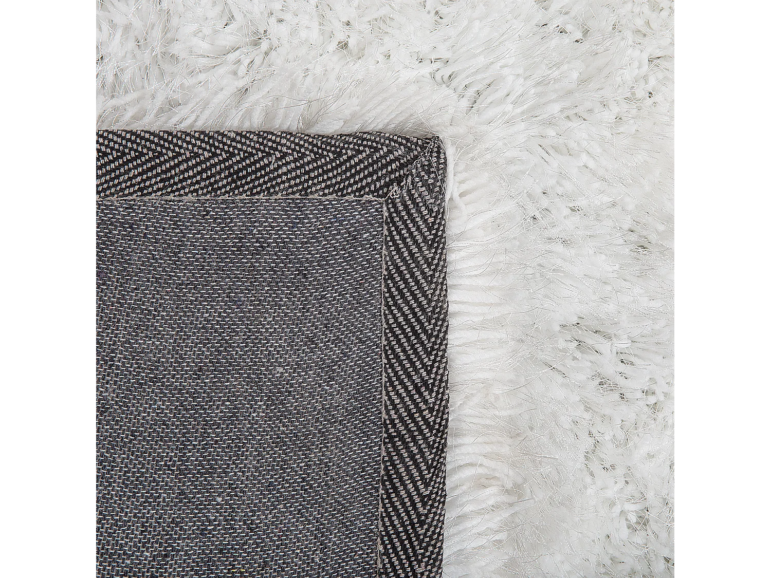 Tapis à poils longs CIDE Blanc 80 x 150 cm