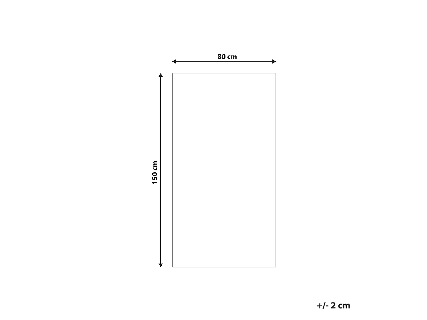 Vloerkleed polyester wit 80 x 150 cm CIDE