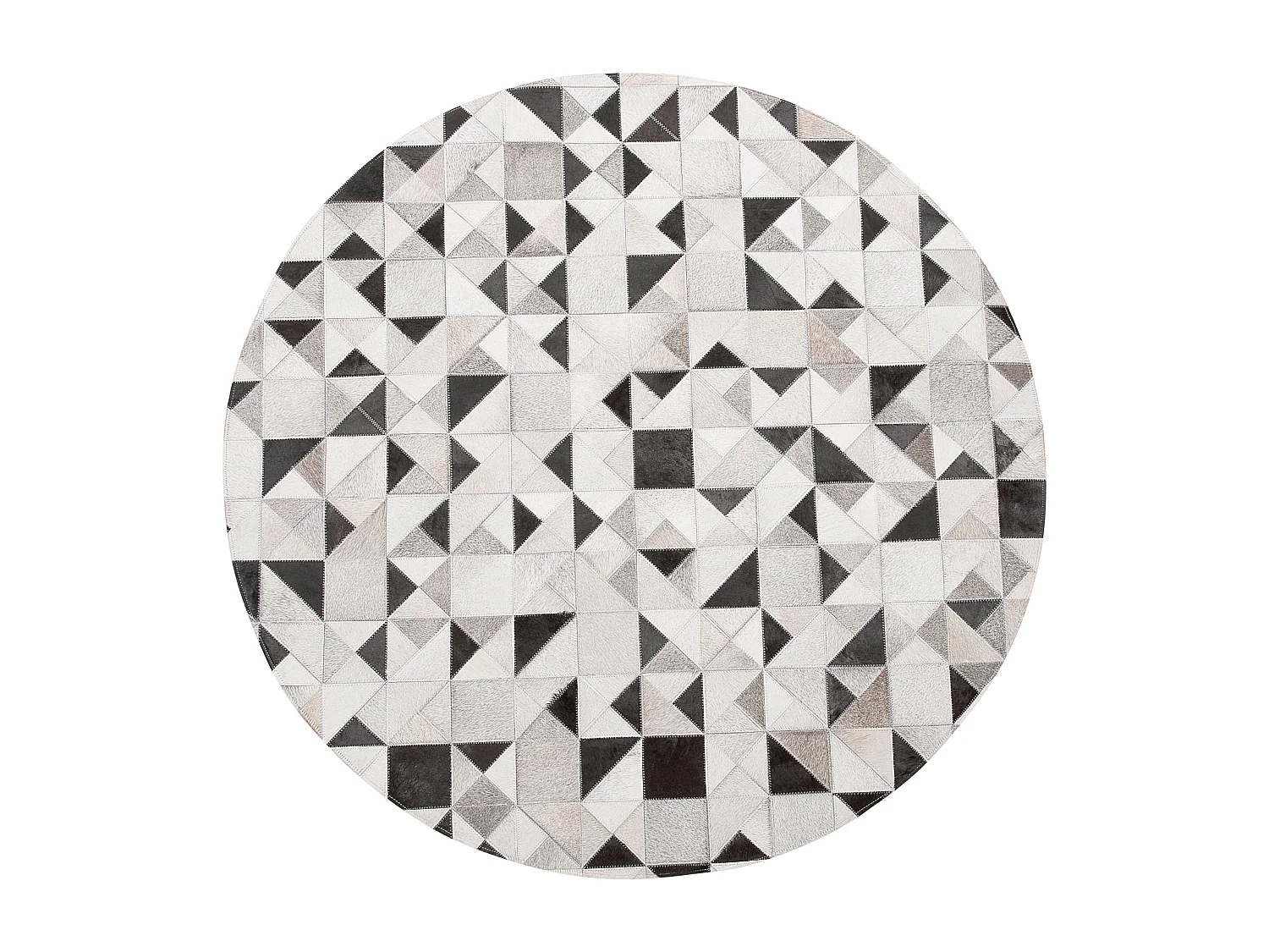 Tapis KIRKLAR Noir ø 140 cm Cuir