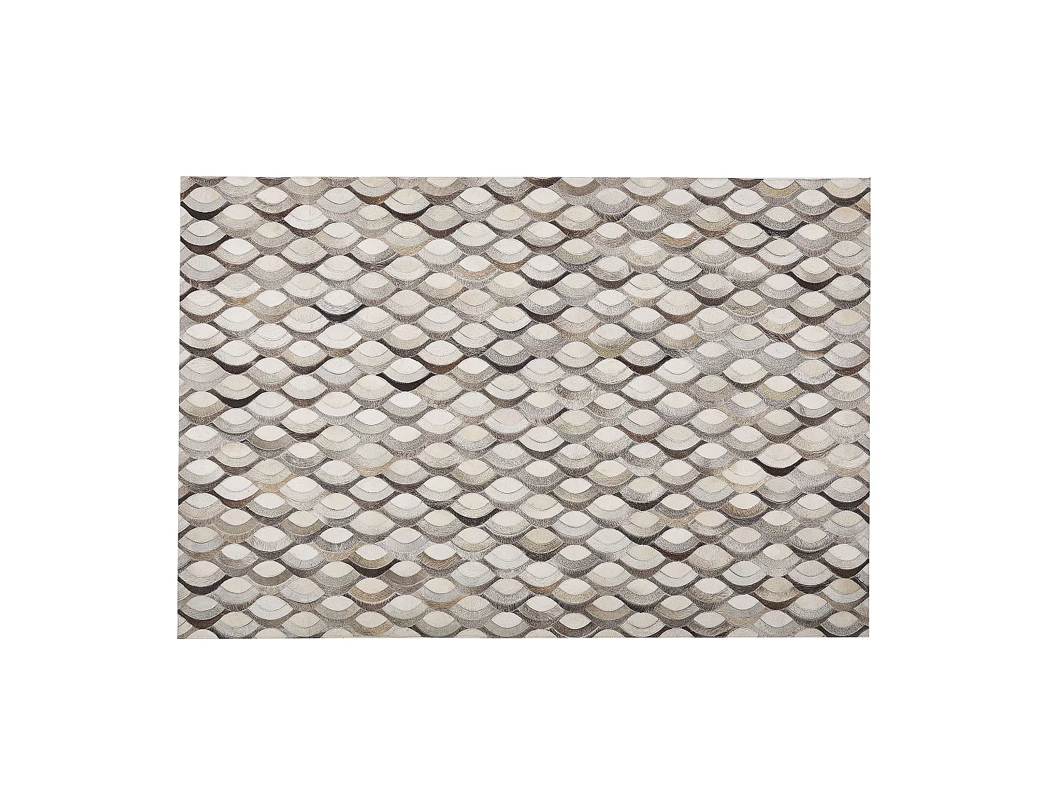 Tappeto in pelle marrone e beige 160 x 230 cm KIRCA