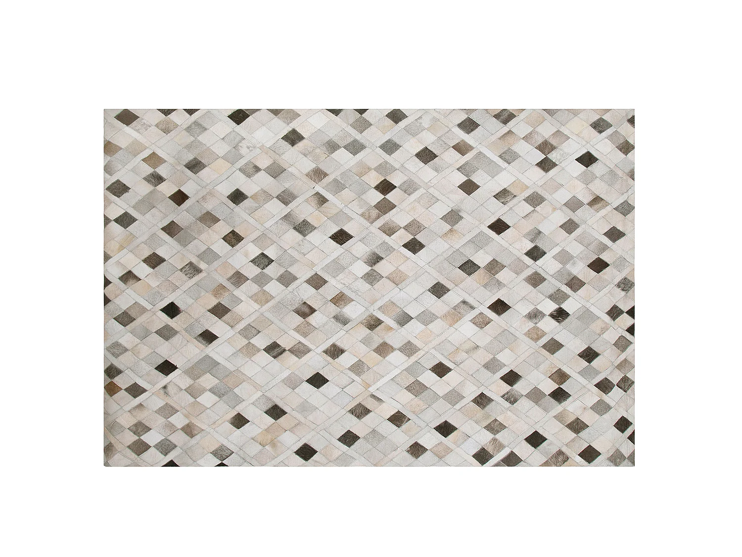 Vloerkleed HIRKA 160 x 230 cm Leer Grijs