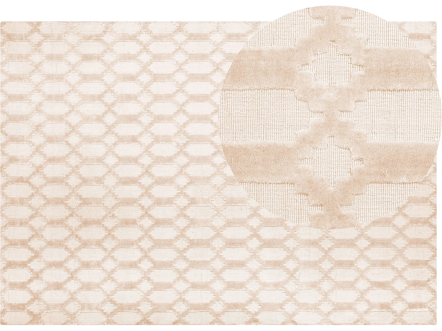 Vloerkleed viscose beige 160 x 230 cm CIZRE