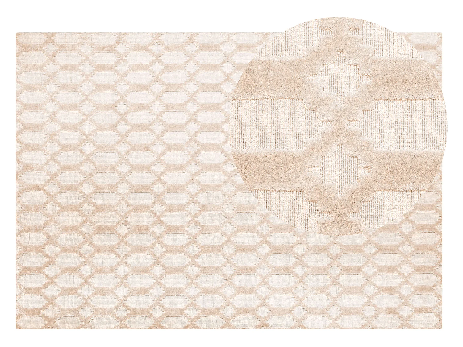 Tapis CIZRE Beige 160 x 230 cm Soie artificielle