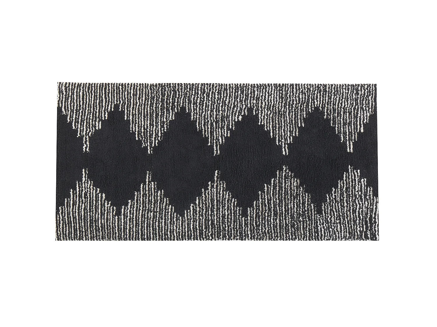 Dywan bawełniany 80 x 150 cm czarno-biały BATHINDA