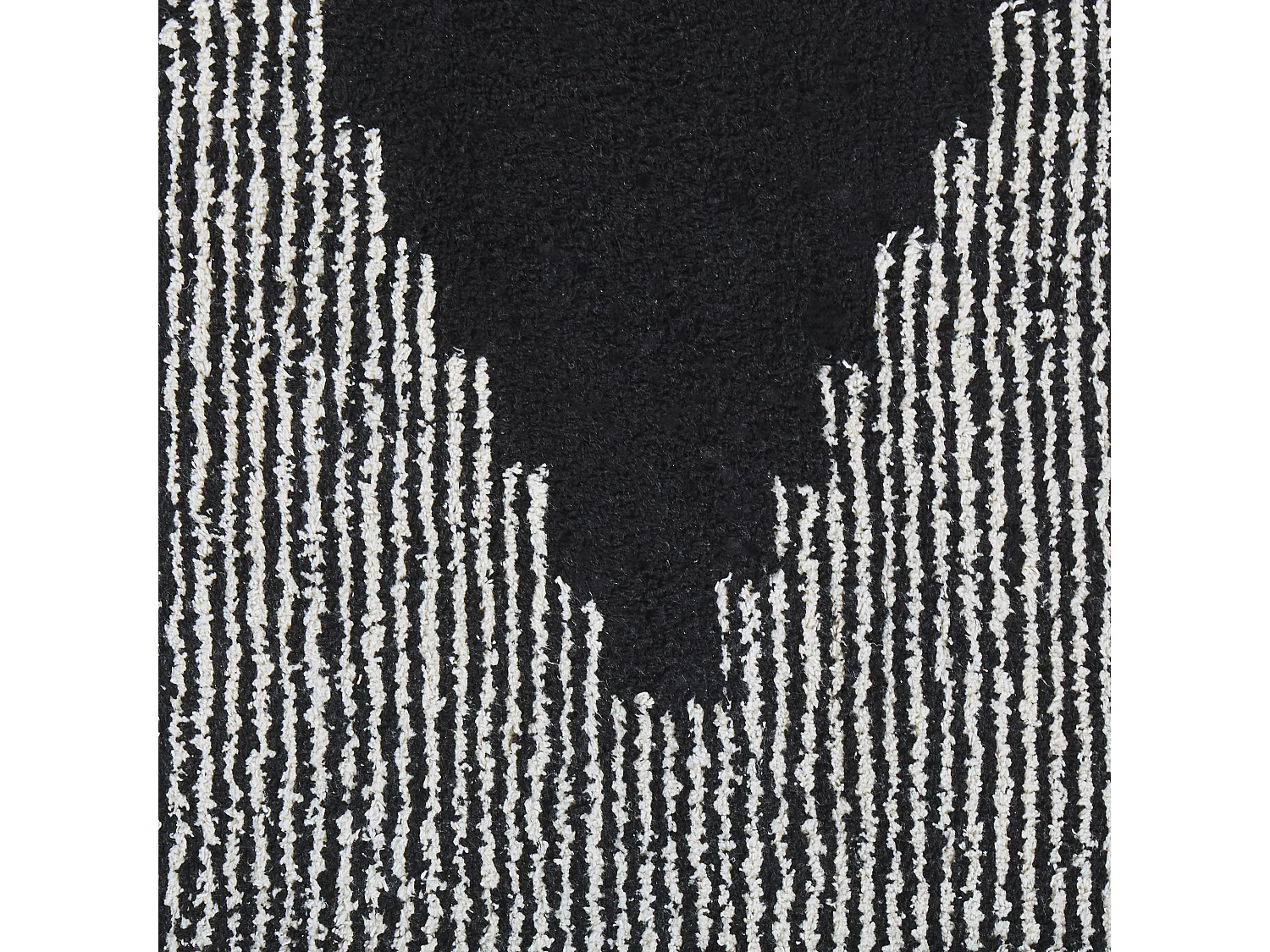 Tapis en coton 80 x 150 cm noir et blanc BATHINDA