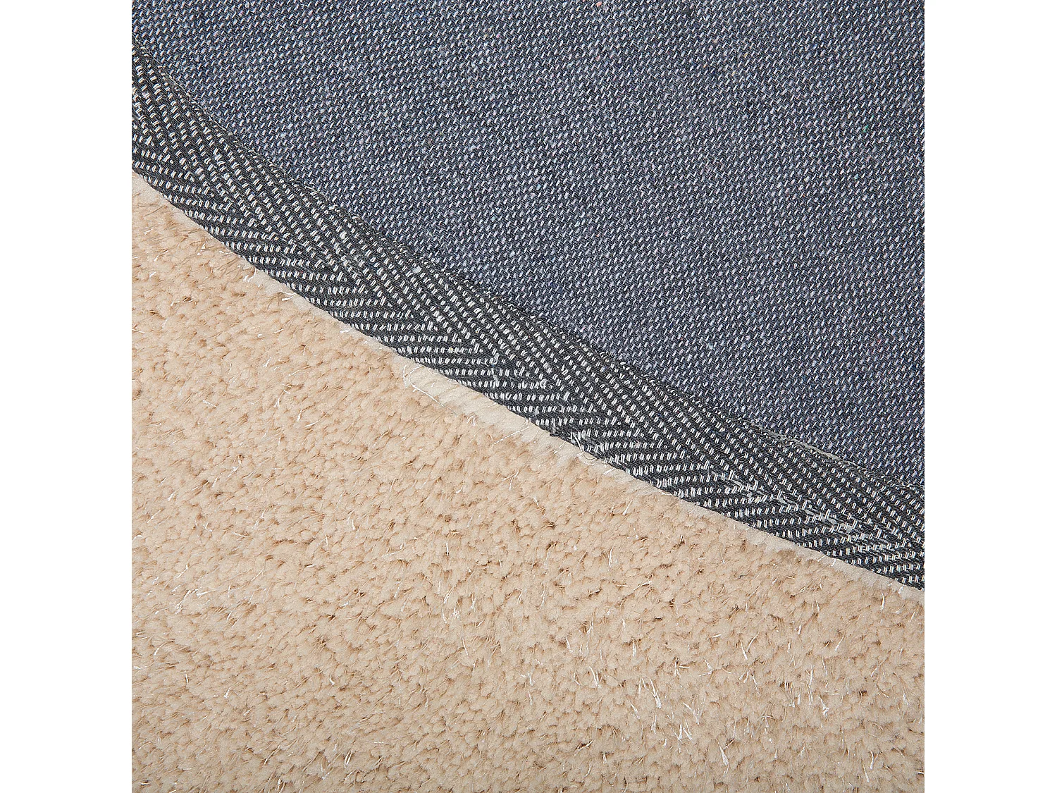 Tapis à poils longs DEMRE Beige clair 200 x 200 cm