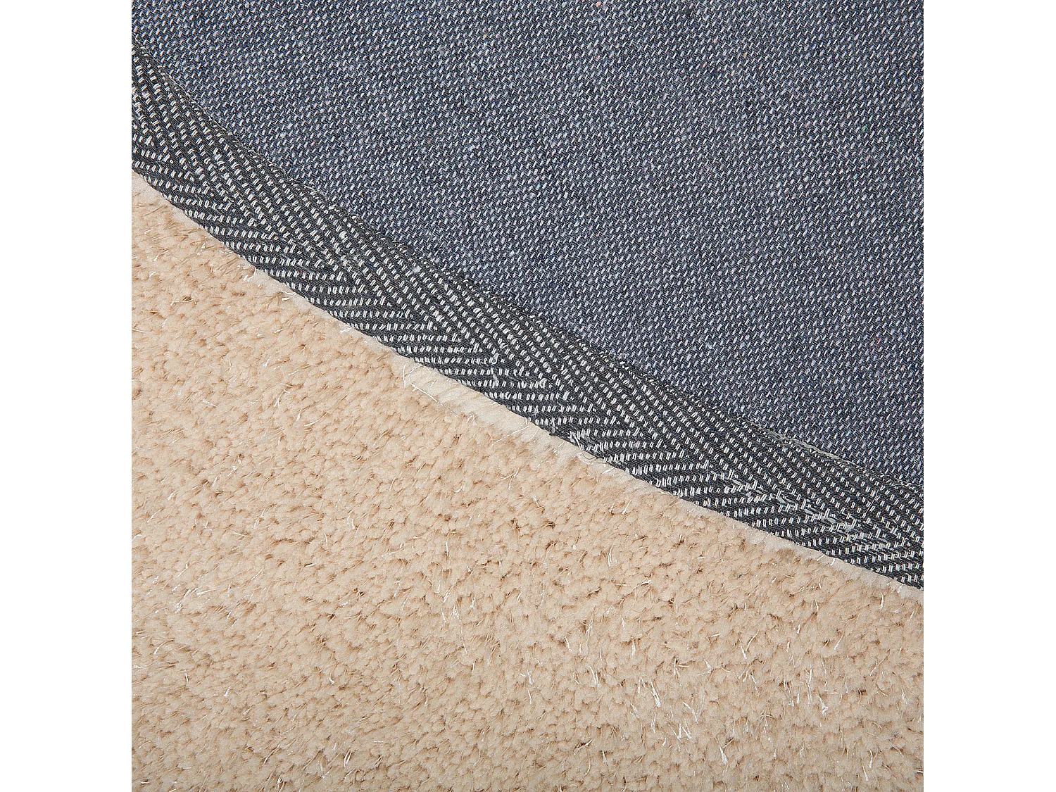 Tapis à poils longs DEMRE Beige clair 200 x 200 cm