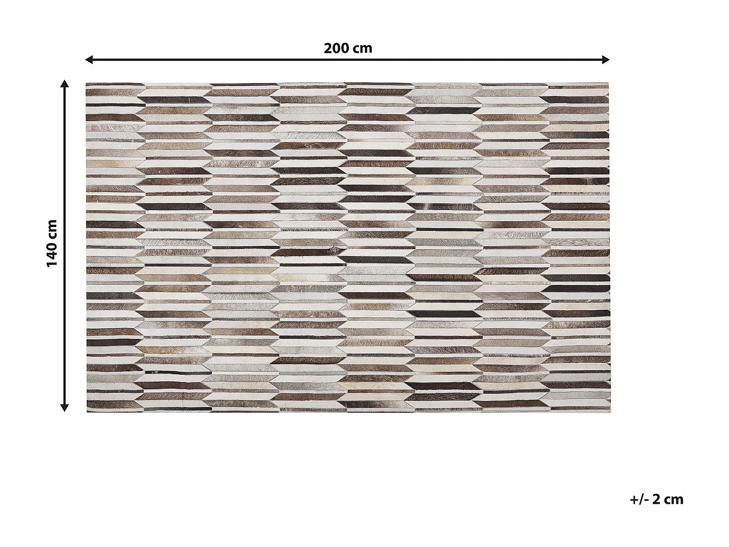 Alfombra KULALAR 140 x 200 cm Piel Beige