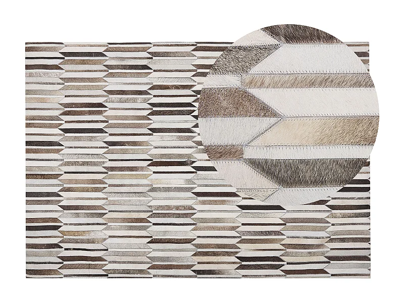 Tapis KULALAR Beige 140 x 200 cm Cuir