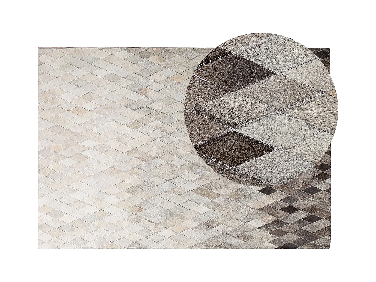 Tapis MALDAN Beige 140 x 200 cm Cuir