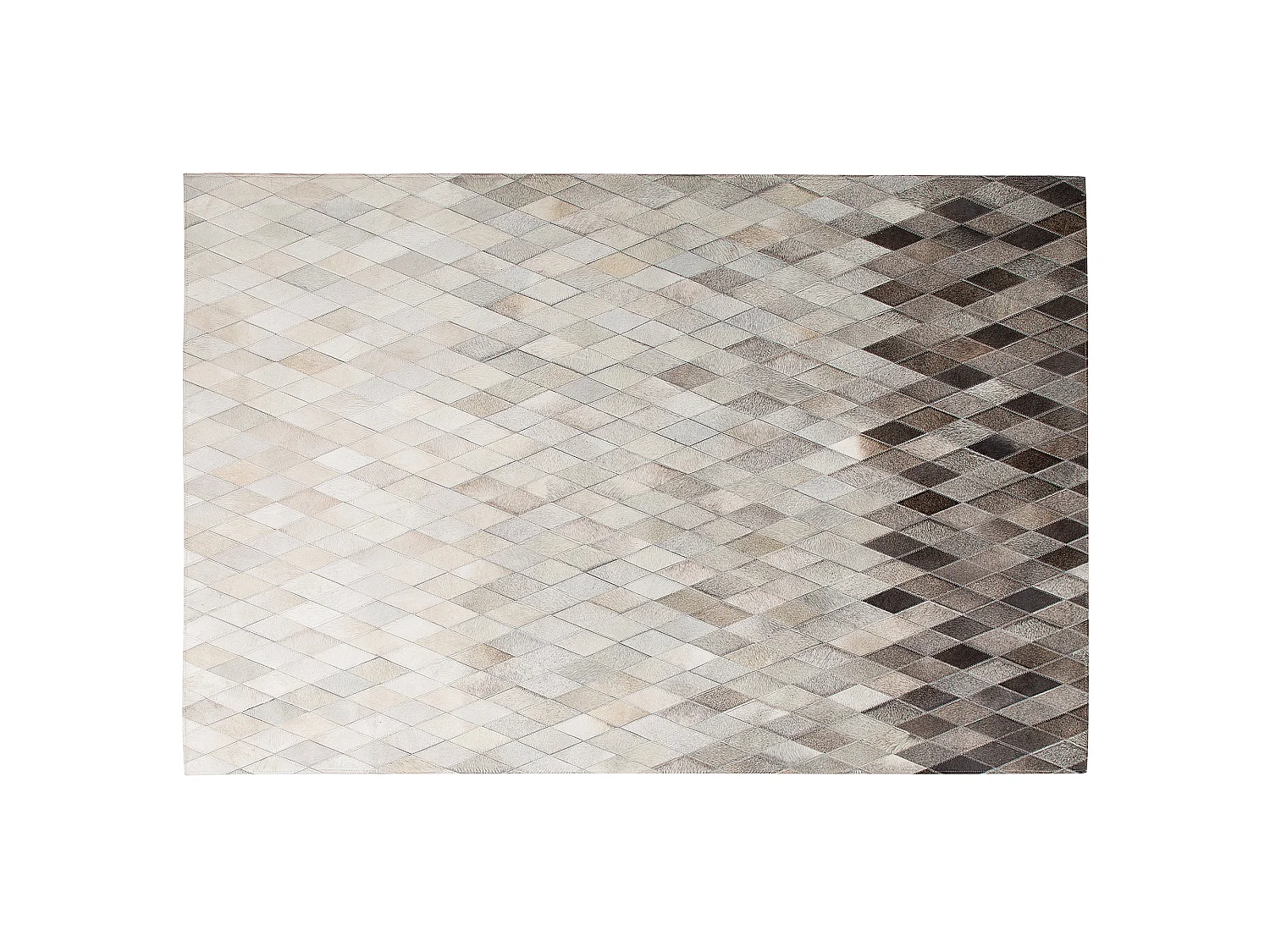 Rug MALDAN Beige 140 x 200 cm Leather