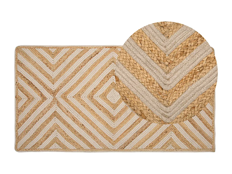Tappeto cotone beige 80 x 150 cm PIRLI