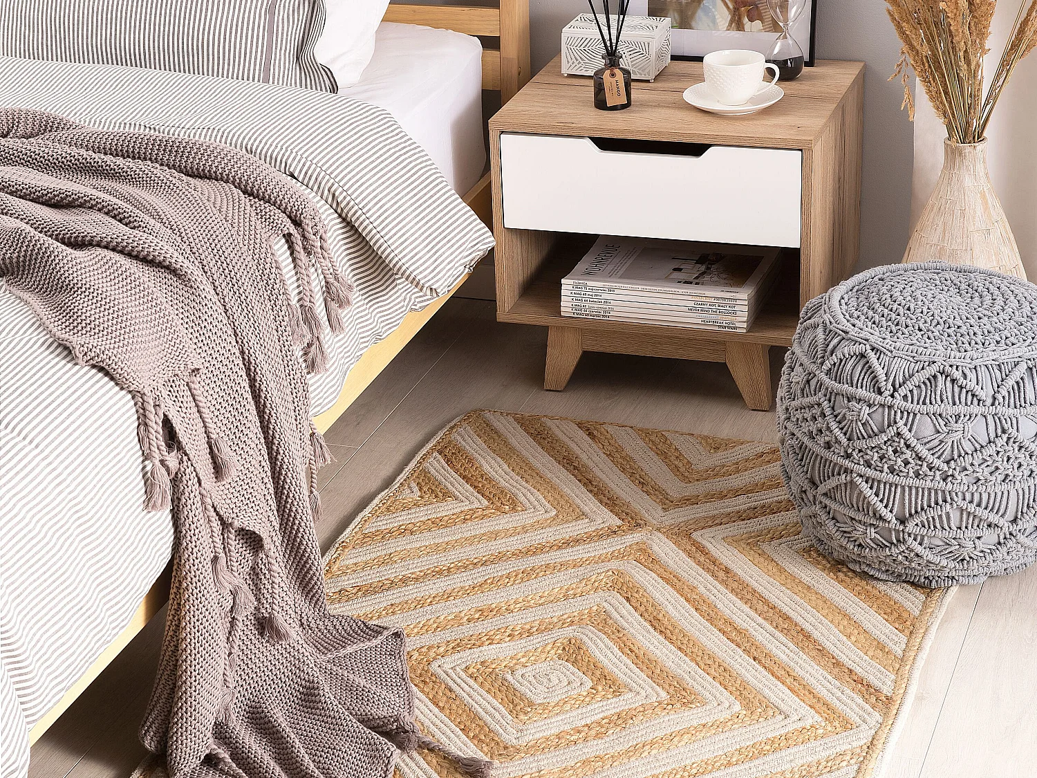 Tapis PIRLI 80 x 150 cm Jute Beige