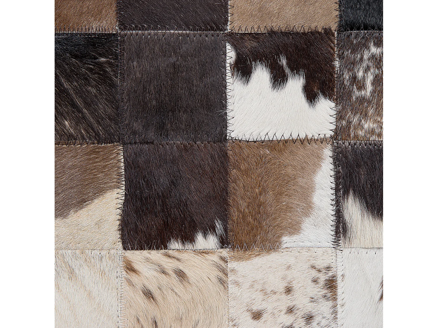 Teppich OKCULU 160 x 230 cm Echtleder Braun