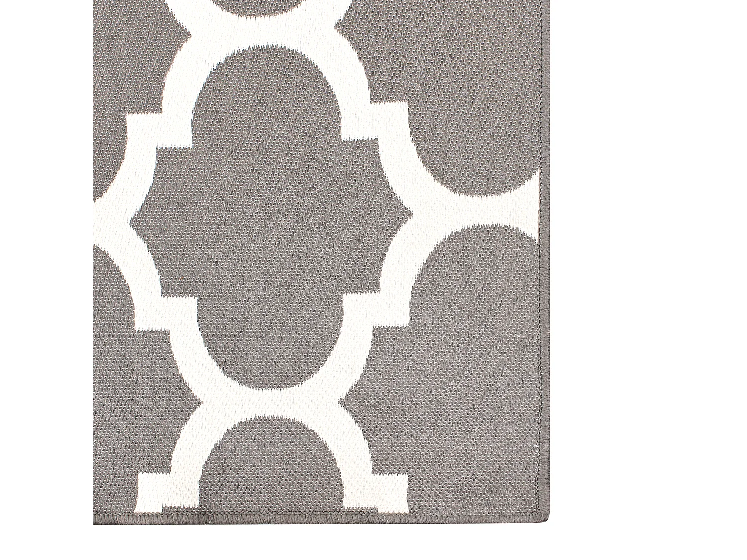 Tappeto da esterno reversibile 140 x 200 cm Grigio AKSU