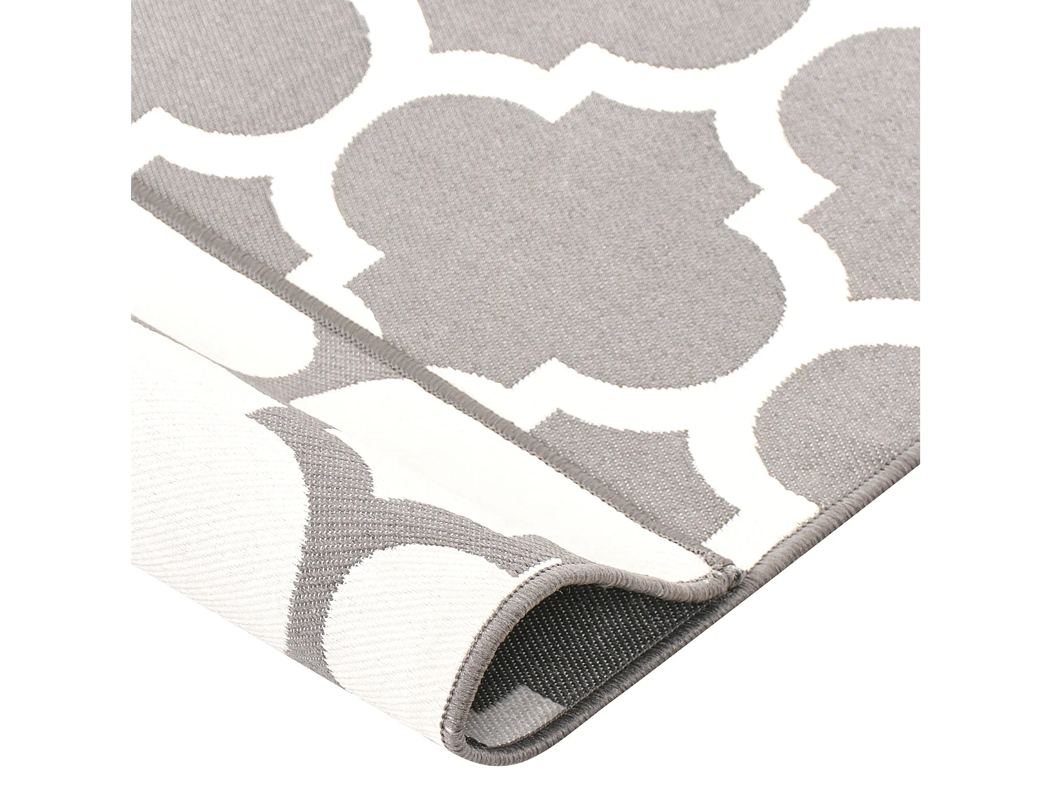 Tapis d'extérieur AKSU Gris 140 x 200 cm Réversible