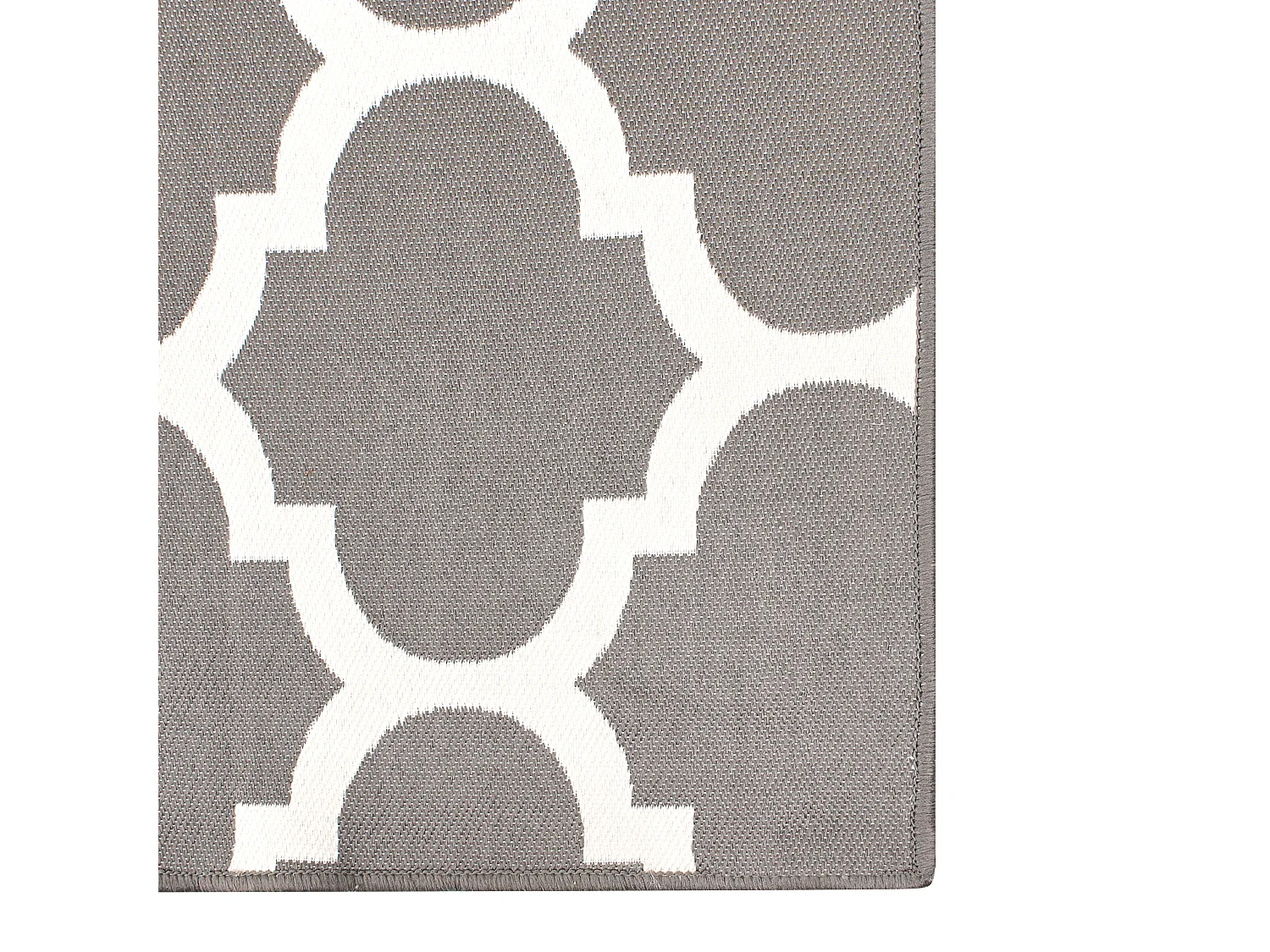 Tappeto da esterno reversibile 140 x 200 cm Grigio AKSU