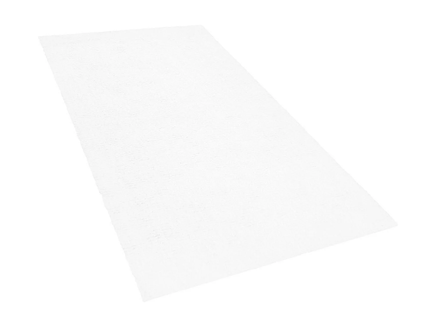 Teppich Läufer rechteckig 80 x 150 cm weiß getuftet Shaggy Hochflor Modern Demre